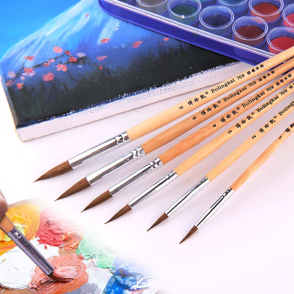 Premium Wolf Hair Paintbrushes - Gouache Paint Set review and price