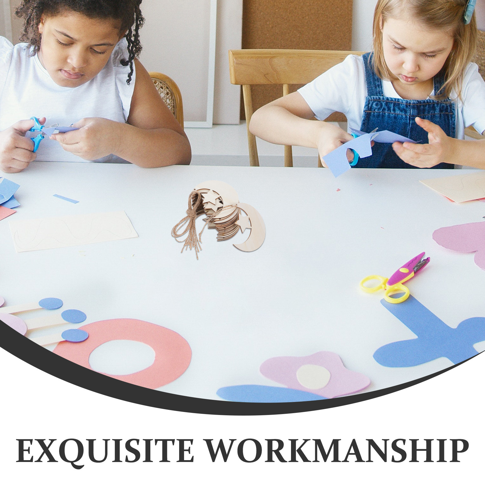 20Pcs Wood Moon Star Cutouts U - Art And Craft For Nursery review and price