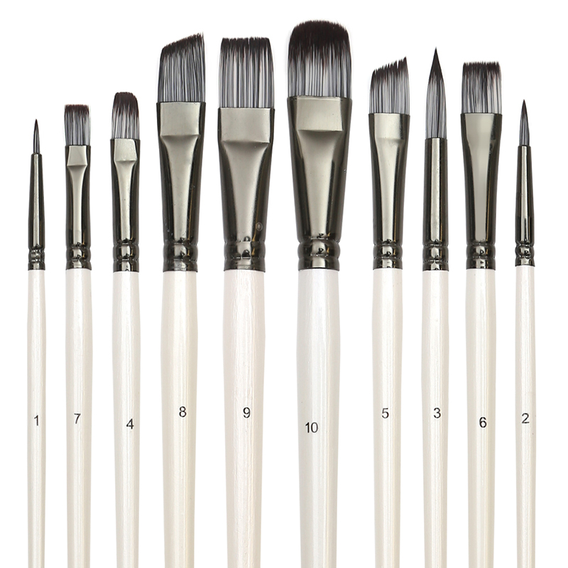 10 Pcs Paint Brushes Set for A - Gouache Paint Set review and price
