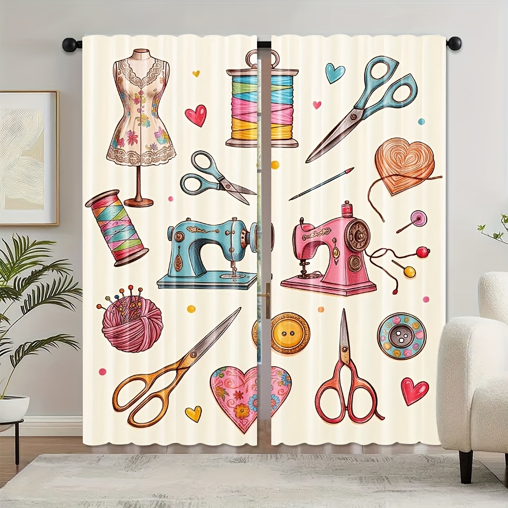 Sewing Craft Room Decor Curtai - Art And Craft For Nursery review and price