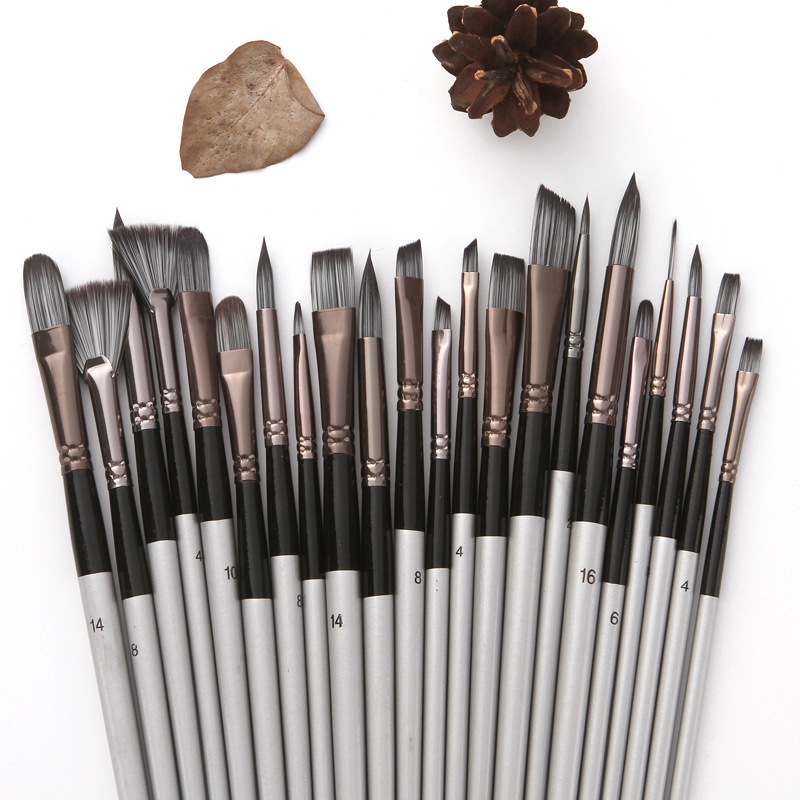 24 Piece Paint Brush Set with  - Gouache Paint Set review and price