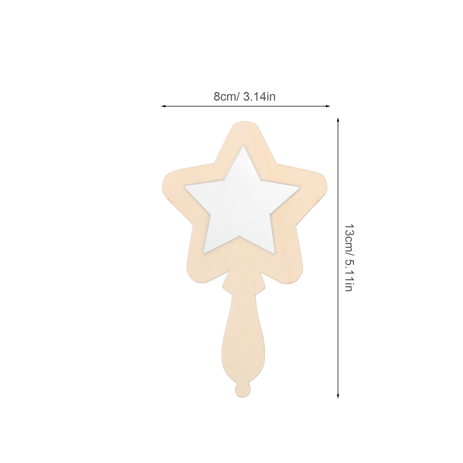 10Pcs Wooden Small Mirrors Unp - Art And Craft For Nursery review and price